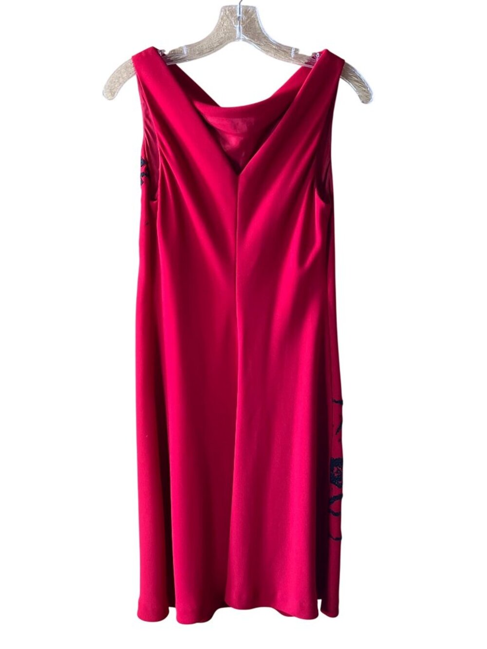 Coldwater Creek Red Beaded Cocktail Dress - Picture 2 of 5